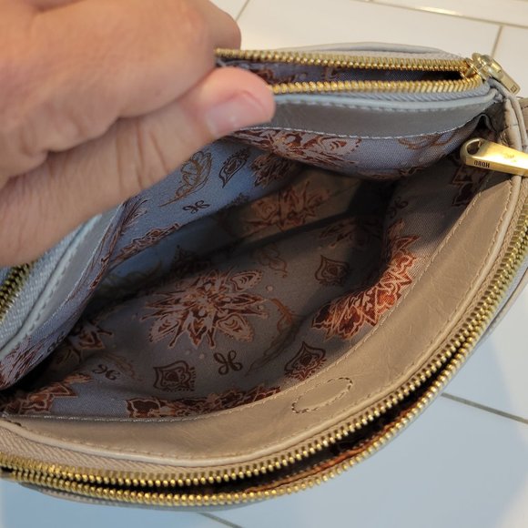 HOBO Grey Leather Crossbody Bag - Picture 4 of 12